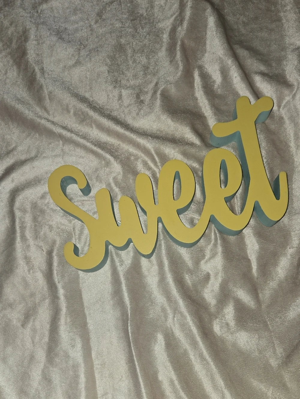 Yellow 'Sweet' Script Wall Decor & Metal Decor Pitcher Bundle Lot